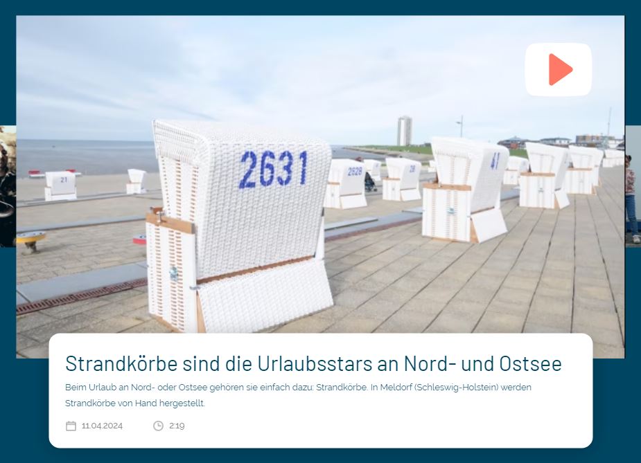 Videobeitrag Strandkörbe aus Meldorf Evangelischer Pressedienst
