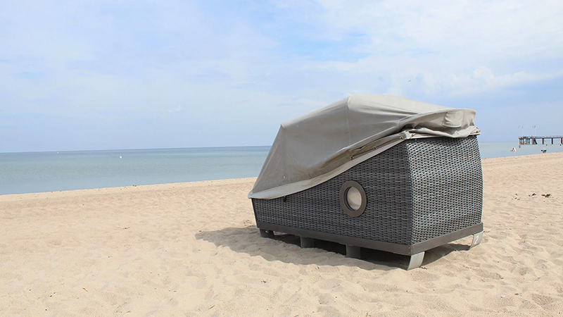 Schlafstrandkorb der Stiftung Mensch